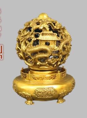 厂价铜器龙鼎仿古铜鼎风水摆件 九转乾坤鼎