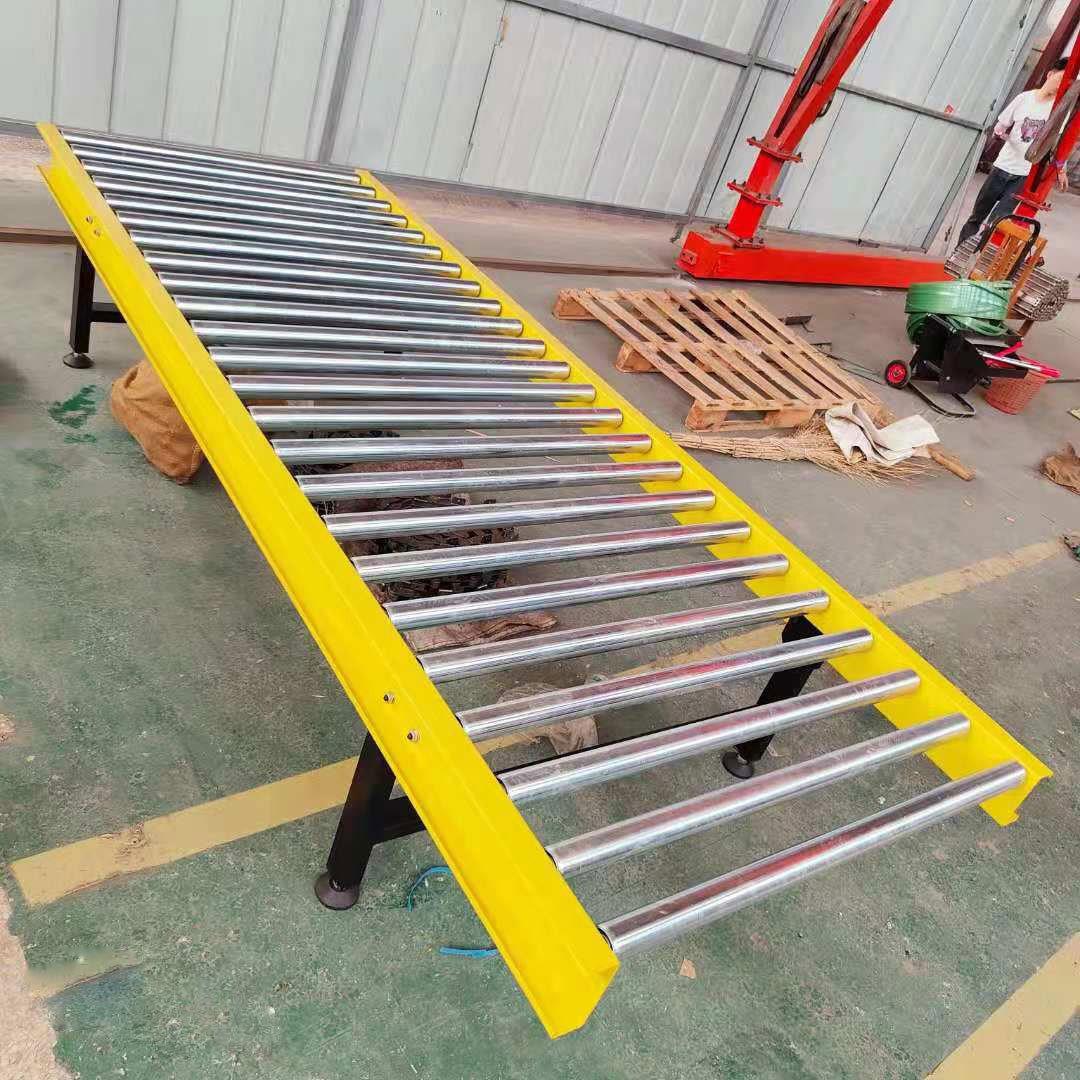 无动力滚筒输送机车间装配流水线快递分拣打包90度动力辊筒输送机