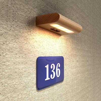 led太阳能感应灯阳台入户门庭院花园围墙氛围灯充电实木户外壁灯