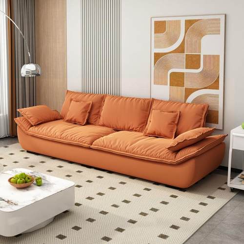 直排超软出租屋小沙发奶油风小户型家用客厅现代简约猫爪布艺帆船