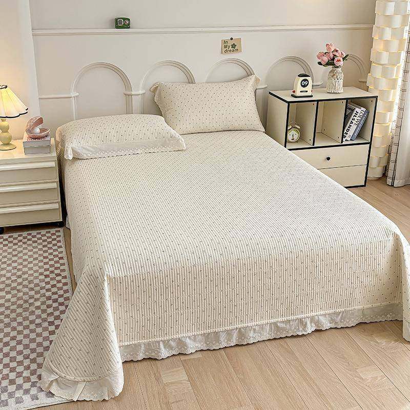 水洗全棉纱布床盖三件套法式小清新花边多功能防滑床品夏被套件,电子元器件市场,其它元器件,淘宝优惠券,粉丝福利购,淘宝优惠卷