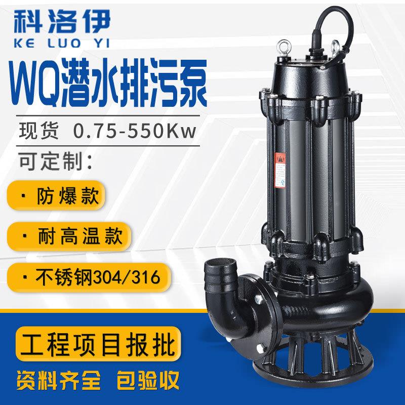 三相无堵塞水泵搅匀排污泵农用灌溉抽水泵大流量污水泵家用潜水泵