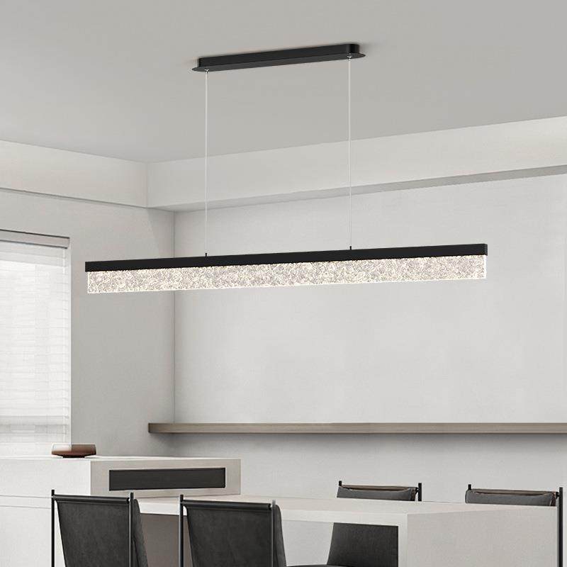 水波纹极简餐厅吊灯现代简约吧台创意餐桌饭厅全光谱一字长条灯,家装灯饰光源,智能吊灯,淘宝优惠券,粉丝福利购,淘宝优惠卷