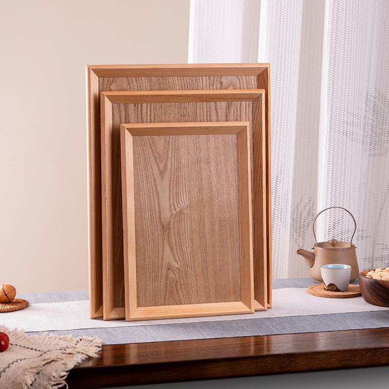 木质托盘长方形盘子 木盘餐具酒店实木面包盘木制餐盘茶杯托盘木