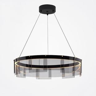 北欧后现代客厅吊灯设计师书房餐厅卧室灯具圆形玻璃房间灯多头