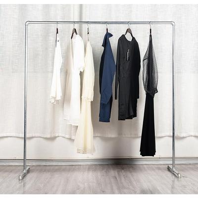 水管晾衣架 服装店挂衣架铁艺服装展示架 落地简易单杠家用龙门架