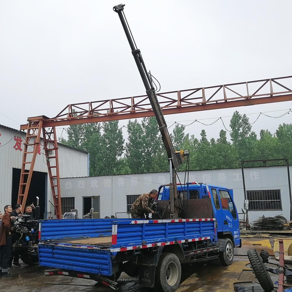 小型5吨折臂拖拉机随车吊 移动车载折臂吊 楼板吊 车载折臂吊机