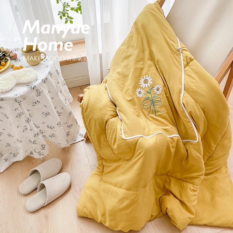 A6L蔓越家 ins风小雏菊抱枕被卧室被子抱枕两用办公室沙发空调午