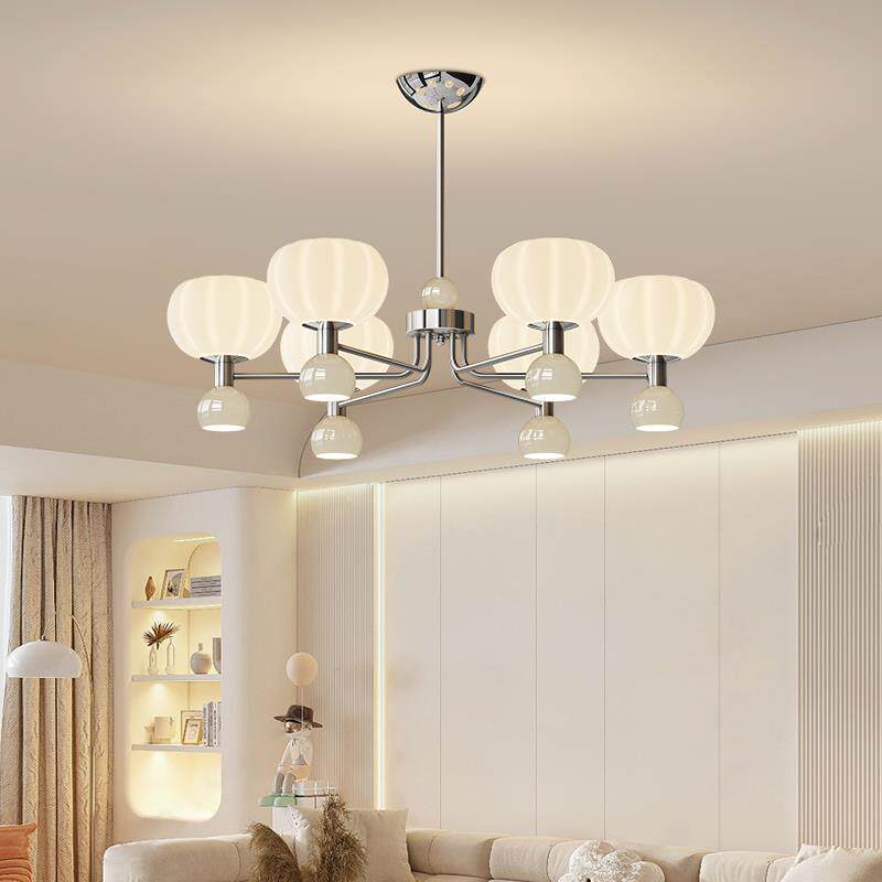 感客厅吊灯家用大气中古奶油简约卧室灯创意书房餐厅灯具