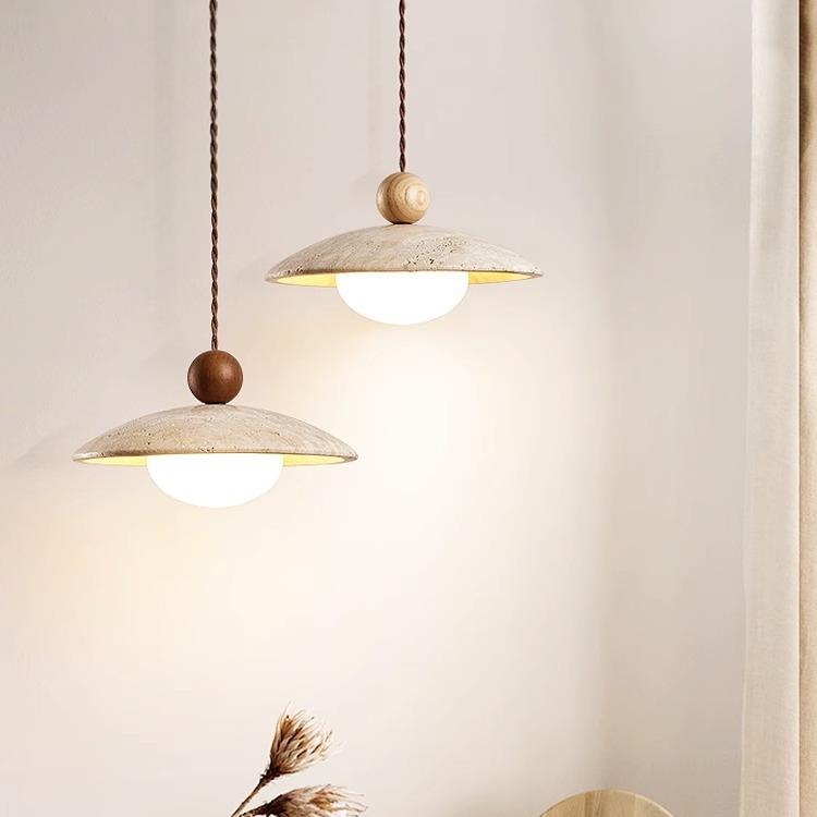 日式侘寂风创意黄洞石餐厅吊灯中古工业风岛台茶室吊灯氛围感吊灯