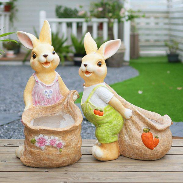 庭院花盆卡通兔子摆件花园幼儿园林景观别墅庭院子户外创意多肉,家居饰品,户外/庭院摆件,淘宝优惠券,粉丝福利购,淘宝优惠卷
