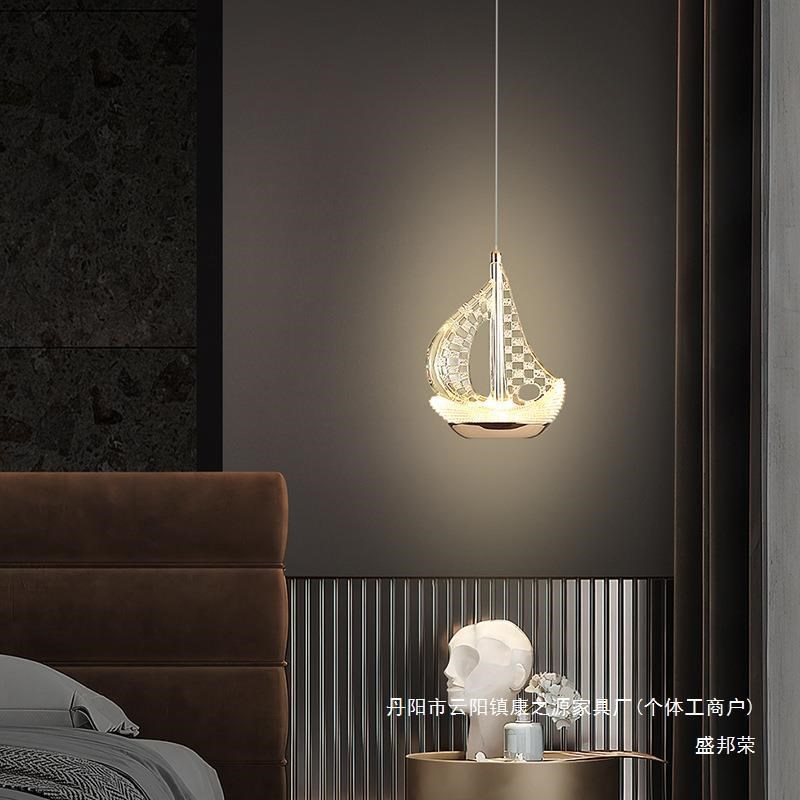 厂家网红入户北欧道风床头小吊灯阳F台灯卧室玄关走廊灯餐厅奶油