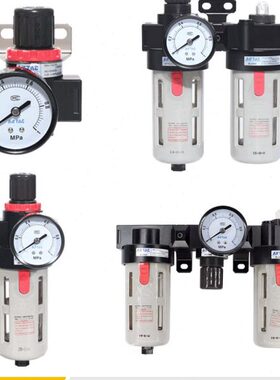 亚德客过滤器二联件BFC3000油水分离BFR4空气源处理BR2调压减压阀