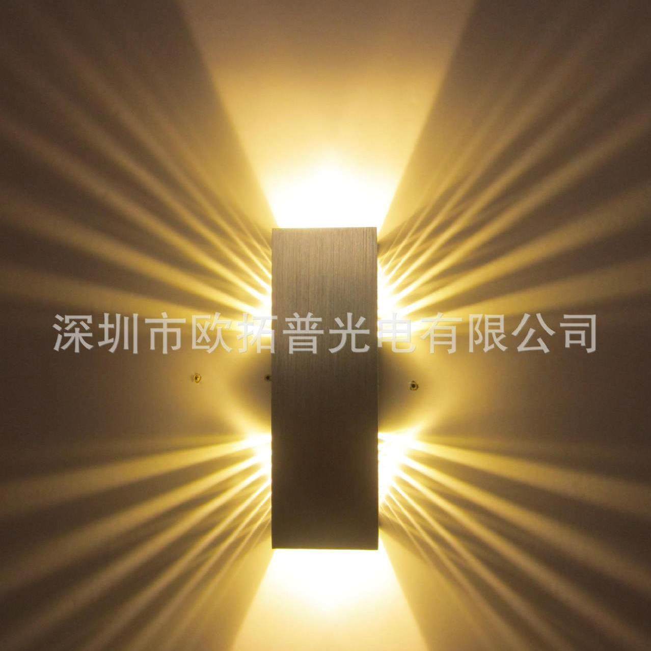 LED壁灯 铝材细纹壁灯 长方形艺术条纹壁灯