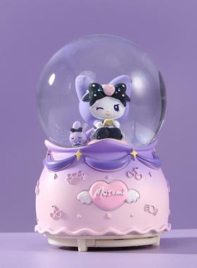 多款创意发光音乐盒卡通水晶球彩灯八音盒雪花小夜灯摆件学生礼品