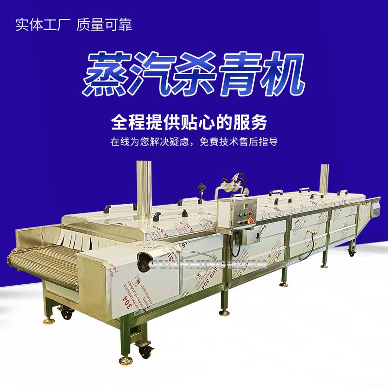 厂家生产果蔬漂烫冷却流水线 蒸汽加热大型全自动竹笋蒸煮机