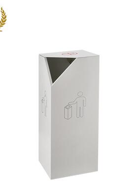 广州南方户外公共区域商场大堂走廊烤漆垃圾桶白色带盖GPX-238