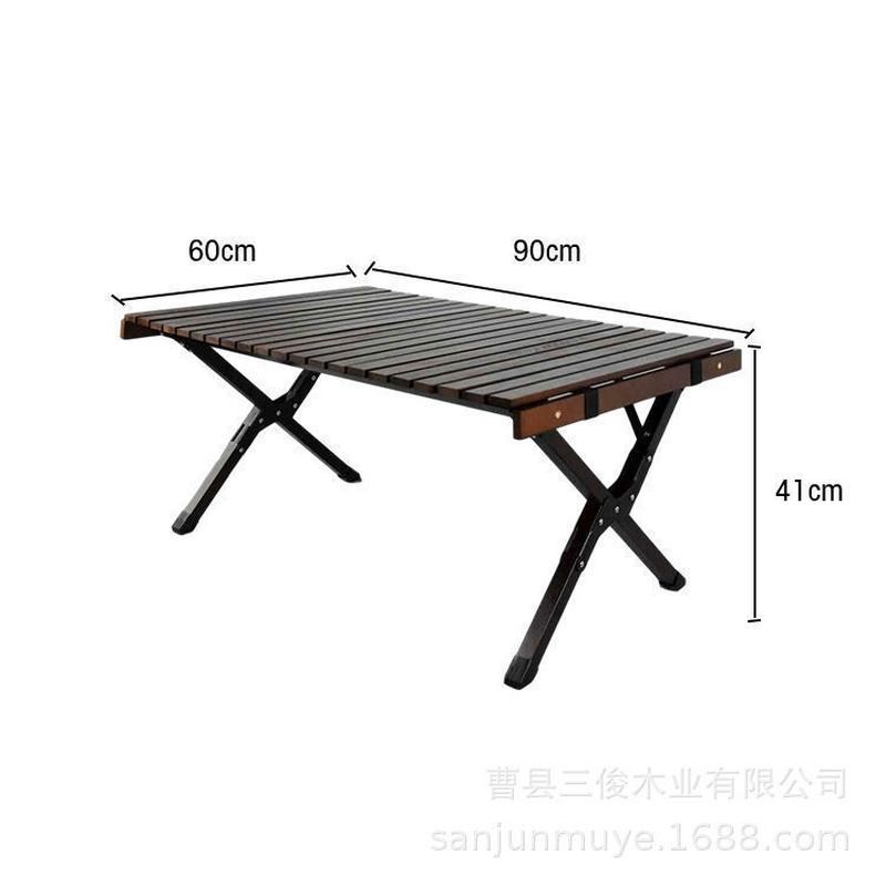户外折叠蛋卷桌露营n旅行聚餐家用烧烤车载便捷式桌椅露营野餐桌