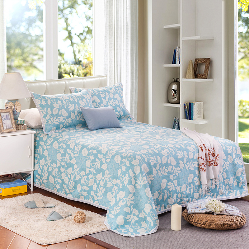 亚麻凉席三c件套夏季席子单人双人1.8m米床折叠加厚100%纯亚麻凉