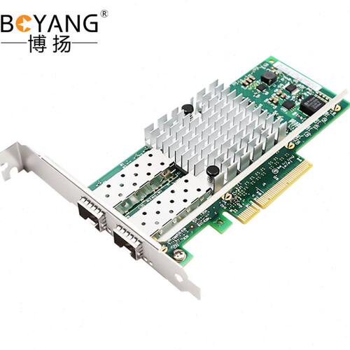 博扬 万兆适配器传光口 X520-DA2 intel82599芯片PCI-EBY-X520-D