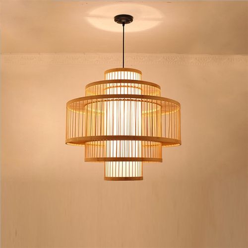 新中式竹编吊灯 东南亚日v式创意复古过道楼梯餐厅工程灯笼吊灯饰