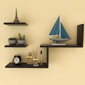 墙上置物架免打孔书架创意客厅卧室木隔板现代简约壁挂多功能搁板