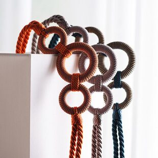 环环相扣 时下流行的极简窗帘扣挂球便捷绑带效果美观大方装饰品