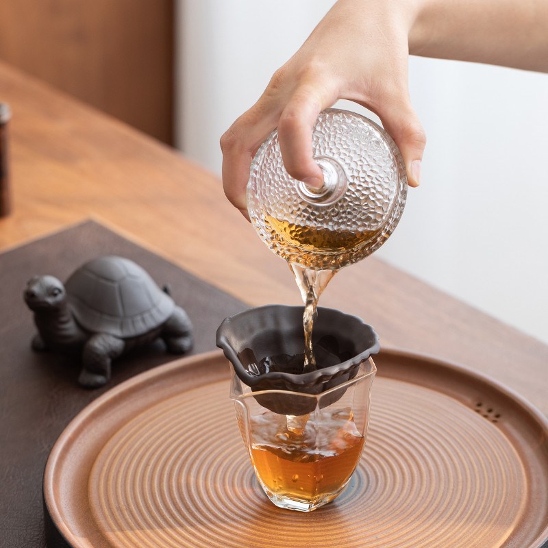 茶滤茶漏功夫陶瓷紫砂茶叶架x超密细网孔过滤器托创意茶宠摆件可