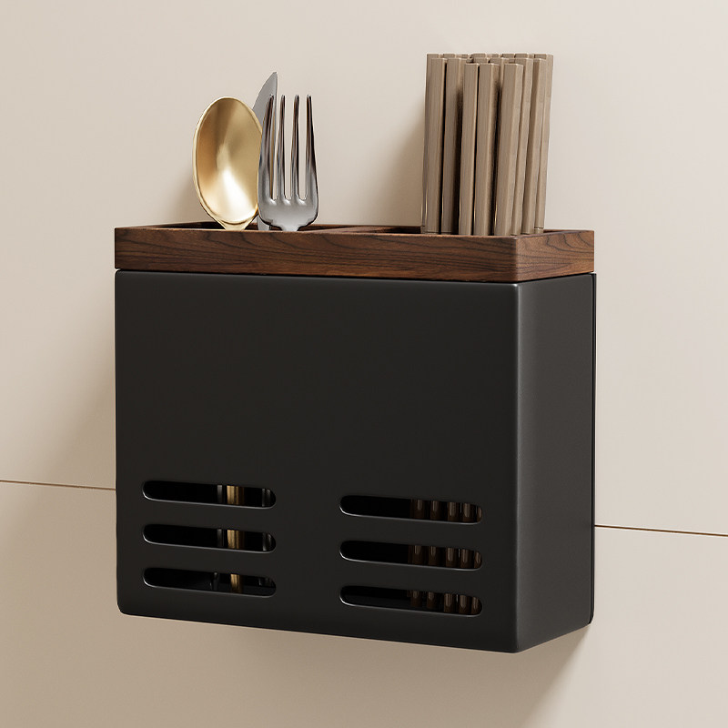 胡桃原木风筷子置物架家用筷子筒B厨房餐饮用具沥水盒挂筷子篓筷