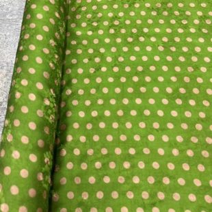 高定新款绿色波点透孔花罗香云纱真丝布料气质吊带风衣桑蚕丝面料