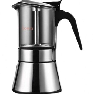 刚刚到货200毫升双阀不锈钢玻璃咖啡手冲意式摩卡壶明火户外便携