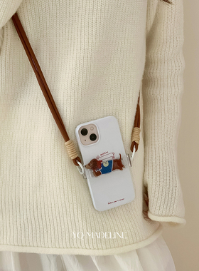 夏季出游度假便携式斜跨挂绳手机壳背夹女防摔Q防丢神器背带配饰