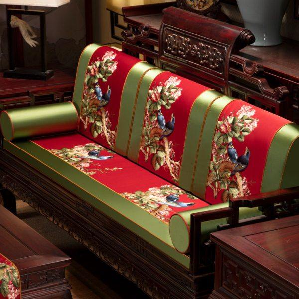 红木沙发靠背中式大靠背高级感靠垫刺绣罗汉床靠包海绵乳胶可定制,居家布艺,沙发垫,淘宝优惠券,粉丝福利购,淘宝优惠卷