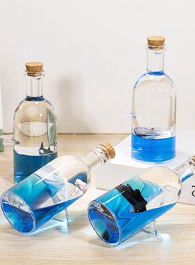 漂流瓶乘风破浪游轮流体生日礼品毕业季I礼物黑珍珠号帆船桌面摆