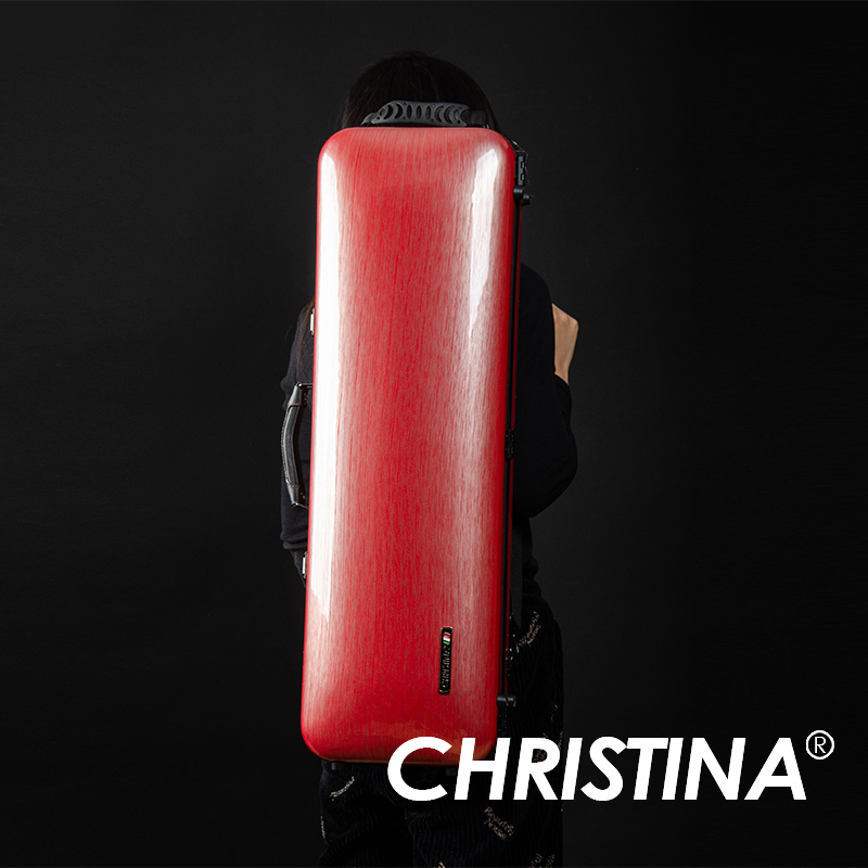 新款小提琴琴盒 拉丝红方形小提琴盒子L轻便易携带4/4尺寸