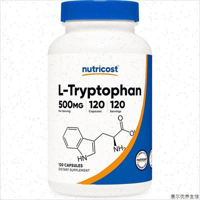 现货美国Nutricost L-Tryptophan L-色氨酸 500mg含胡椒素120粒^