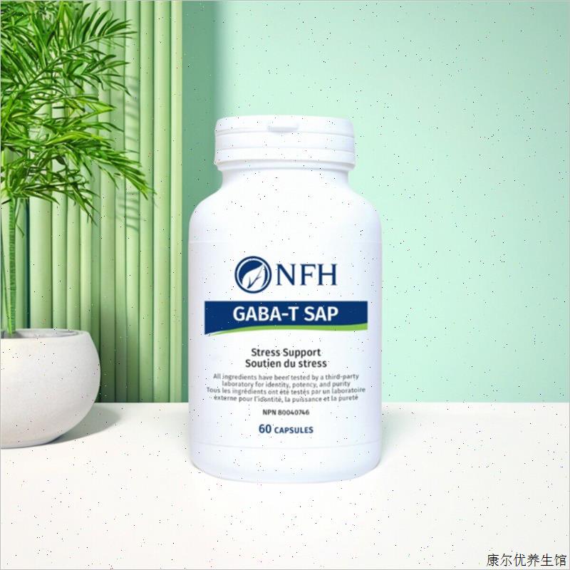 加拿大 NFH GABA-T SAP 神经递质 茶氨酸 缓解压力焦虑 60粒^
