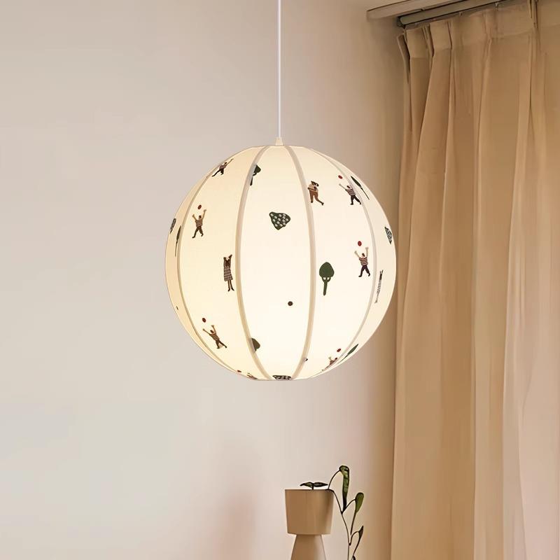 光之圈餐厅灯法式复古南洋风吧台岛台吊灯布艺儿童房间灯具E