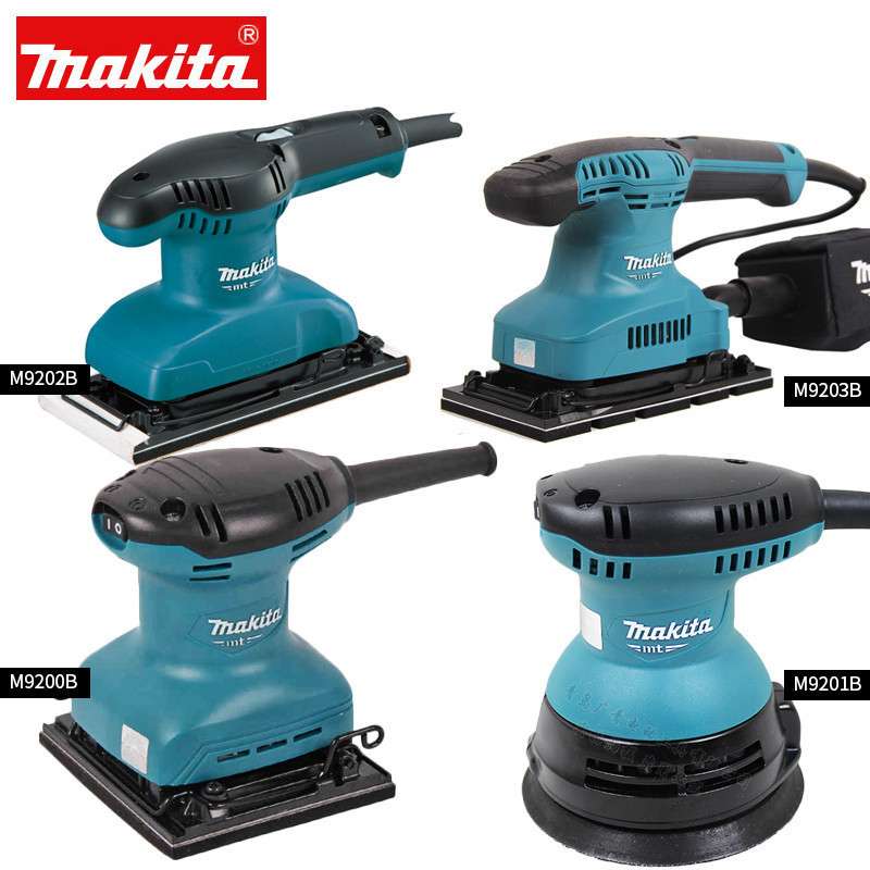 makita牧田 M9201B/M9200B木工砂纸机 家具木材平板打磨机平板式