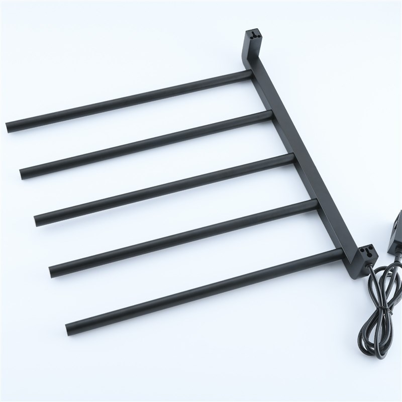 电热毛巾架智能烘干浴巾置物架抑菌家用卫生间打孔式枪灰色挂架