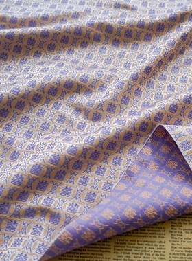 紫橙色中国风色织喜字经典女装时尚面料春秋洋装箱包花束装饰布