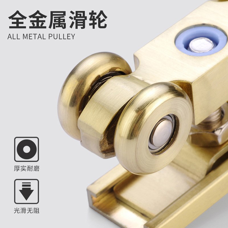 吊轮移门推拉门吊滑轮轨道厨房卫生间木门吊轨上滑轨配件金属吊轮