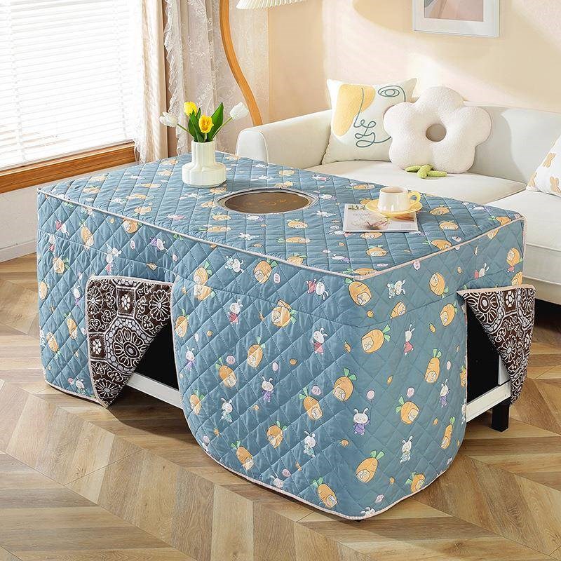 烤火桌子罩套电炉罩烤火罩长方形加厚茶几冬季桌布家用取暖加绒罩