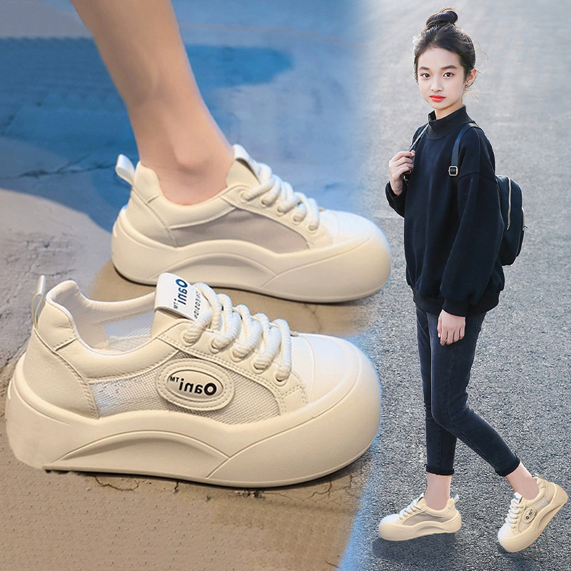 女童鞋儿童运动鞋春秋网鞋透气2025新款春秋板鞋跑步鞋大童老爹鞋图片