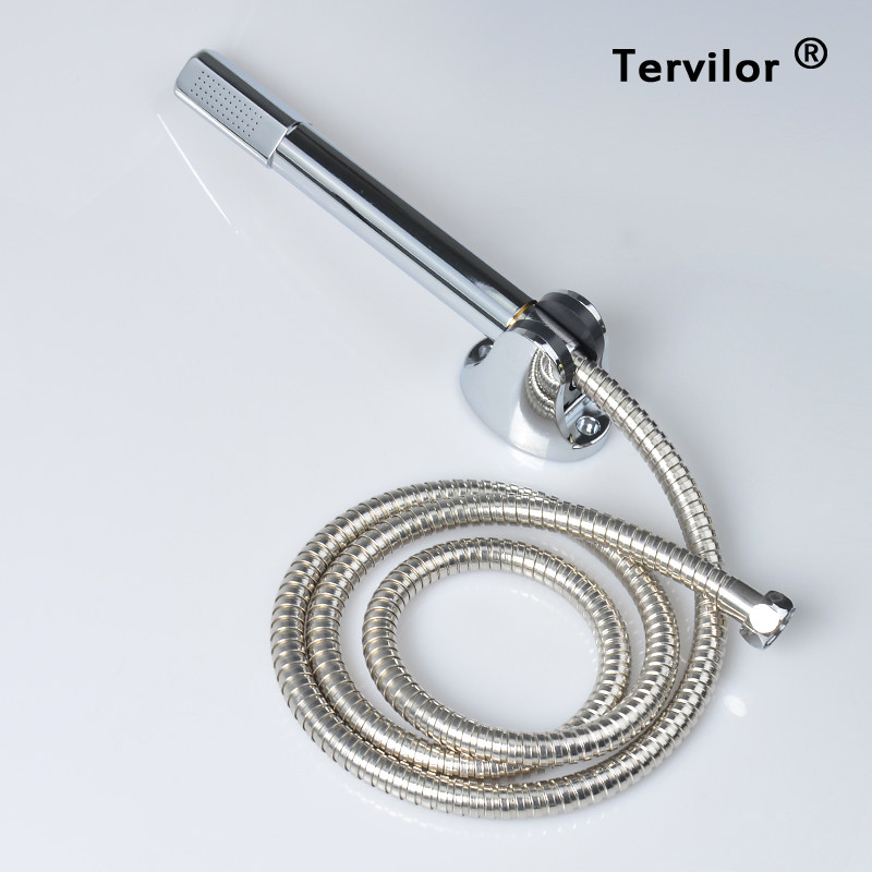 加厚全铜方头一字手持冷热单花洒卫浴套装淋雨淋浴简装洗澡器喷头