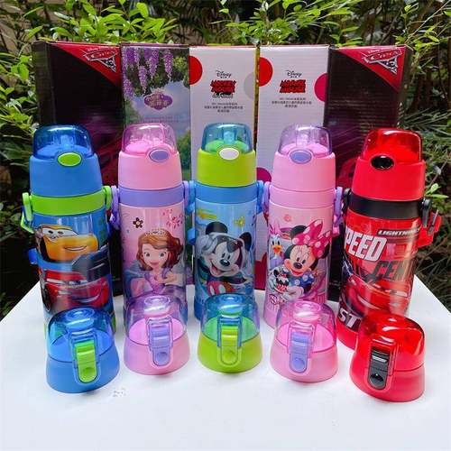 儿童保温杯双盖304不锈钢吸管直饮两用学生水壶