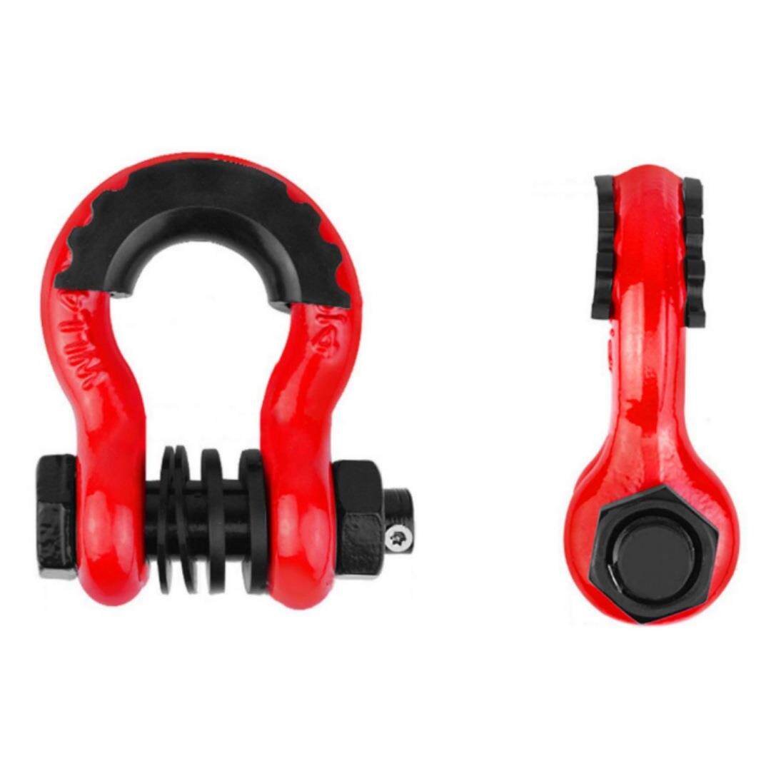 厂家供应 4.75T越野车拖车卸扣 喷塑红色防盗3/4U型钩