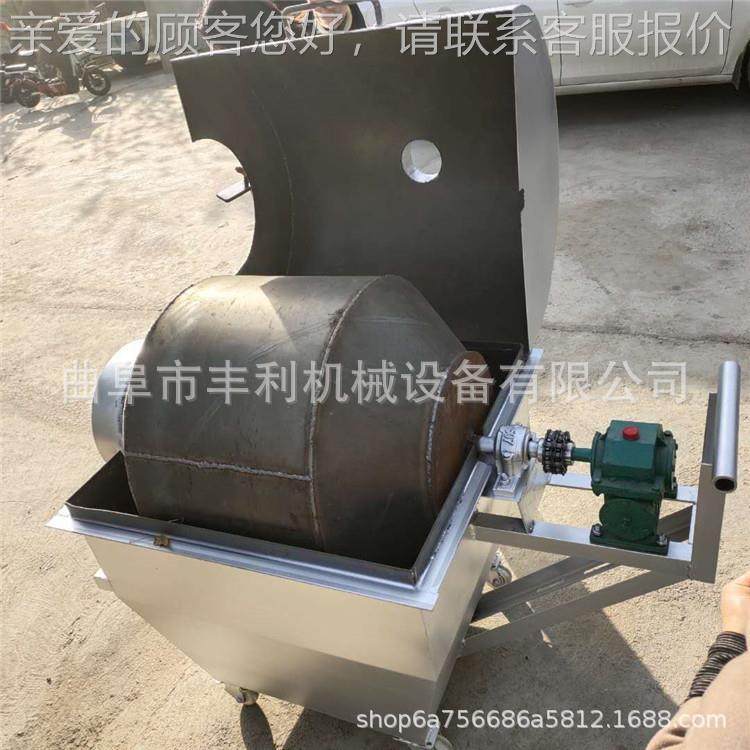 50自斤燃气加热炒滚筒货机 全动温控坚果瓜子板ASP栗翻炒直机现货