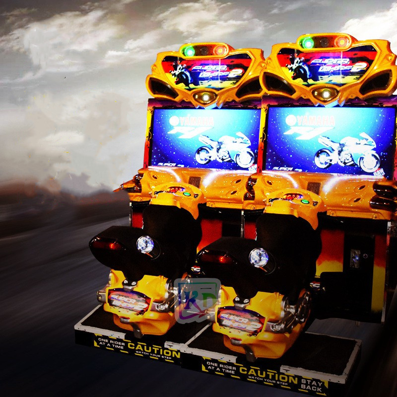 厂家直销网红款户外赛车FF摩托游戏机电玩城游乐机观光无动力设备