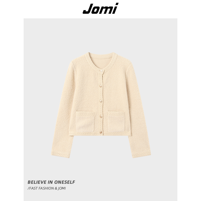 《仙仙专属》JOMI秋季新款温柔风针织开衫女上衣外套J94CC2D2981